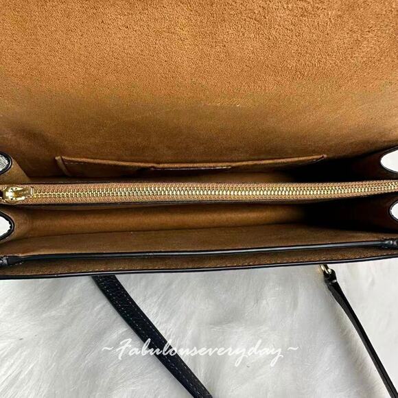 Coach Klare Envelope Crossbody Bag In Signature Canvas With Leopard Print CCD02 - Picture 6 of 7